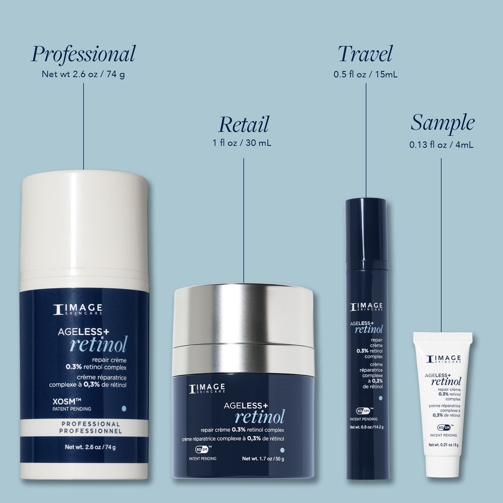 Travel Size AGELESS+ retinol repair crème 0.3% retinol complex 14.2g A-130